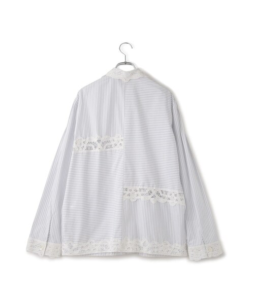 ADAM ET ROPE'（アダムエロペ）の「【J'aDoRe・一部店舗限定】【EENK（インク）】Lace Trim Shirts with Pocket（シャツ/ブラウス・レディース・ホワイト系/ブルー系・S）」の13枚目の写真