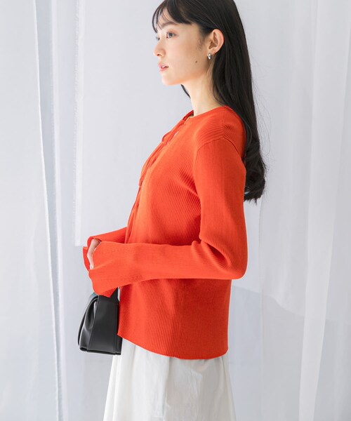 URBAN RESEARCH ROSSO（アーバンリサーチロッソ）の「リボンデザインカーディガン（カーディガン/ボレロ・レディース・beige/orange・FREE）」の21枚目の写真