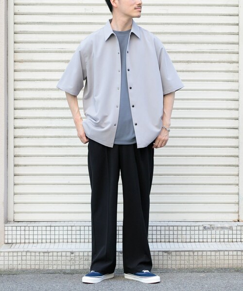 ITEMS URBANRESEARCH（アイテムズ アーバンリサーチ）の「『セットアップ対応』ウォッシャブル×クールタッチTRストレートパンツ（その他パンツ・メンズ・BLK/BEG/GRY/CHK・M/L）」の8枚目の写真