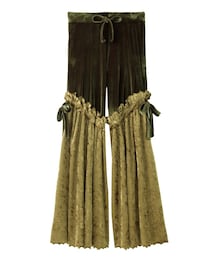 PAMEO POSE | VELOURS RUFFLE WIDE TROUSERS(その他パンツ)