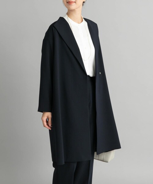 URBAN RESEARCH DOORS(アーバンリサーチドアーズ)の「ダブルクロスガウンコート(テーラードジャケット・レディース・L.BEIGE/NAVY・M)」の20枚目の写真