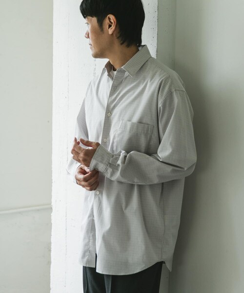 URBAN RESEARCH DOORS(アーバンリサーチドアーズ)の「TCブロードレギュラーカラーロングスリーブシャツ(シャツ/ブラウス・メンズ・BLUE/CHECK/STRIPE・M/L)」の21枚目の写真