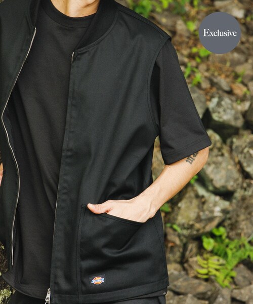 EKAL（エカル）の「『別注』Dickies×EKAL　ワークベスト（ベスト・メンズ・ブラウン/ブラック・M/L）」の5枚目の写真