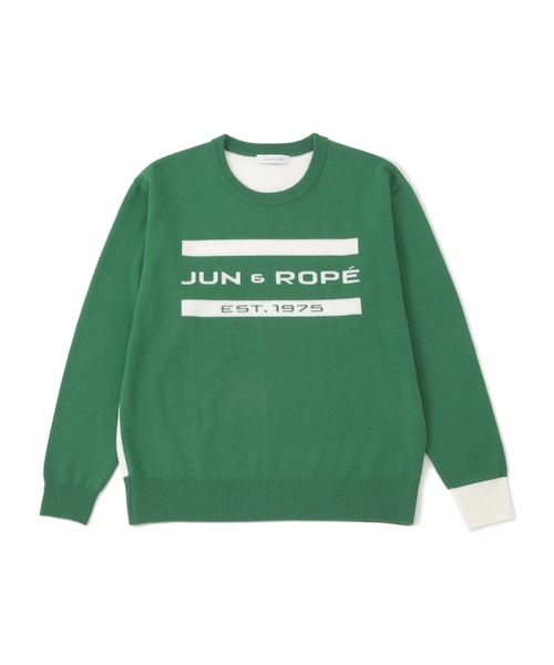 ROPE'（ロペ）の「【J'aDoRe・店舗限定】ロゴインターシャ長袖ニット（ニット/セーター・レディース・ホワイト/グリーン/ラベンダー・L/M/S/XL）」の9枚目の写真