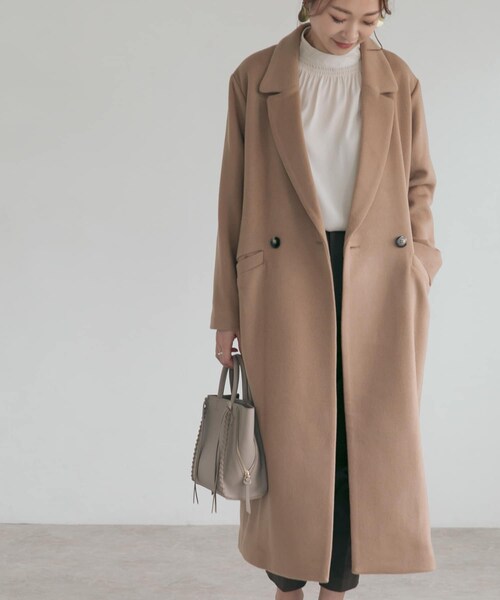 URBAN RESEARCH ROSSO（アーバンリサーチロッソ）の「セミダブルロングチェスターコート（チェスターコート・レディース・CAMEL/L/GRAY/BLUE・36/38）」の21枚目の写真