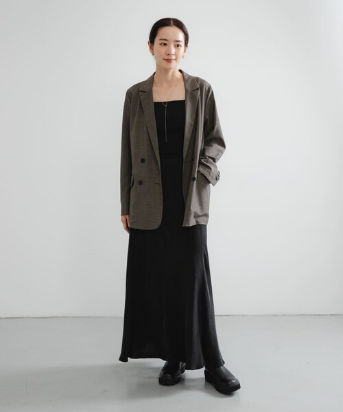 URBAN RESEARCH（アーバンリサーチ）の「ウール混ダブルブレストジャケット（テーラードジャケット・レディース・BLACK/BROWN・FREE）」の21枚目の写真