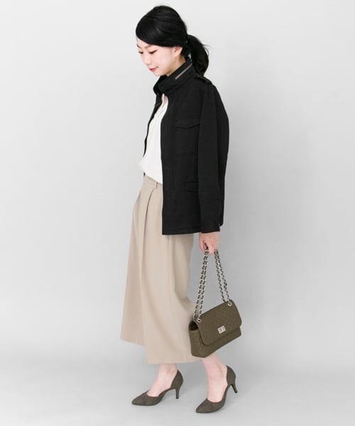 KBF（ケイビーエフ）の「KBF＋　ミリタリージャケット（ミリタリージャケット・レディース・BLACK/KHAKI・one）」の9枚目の写真