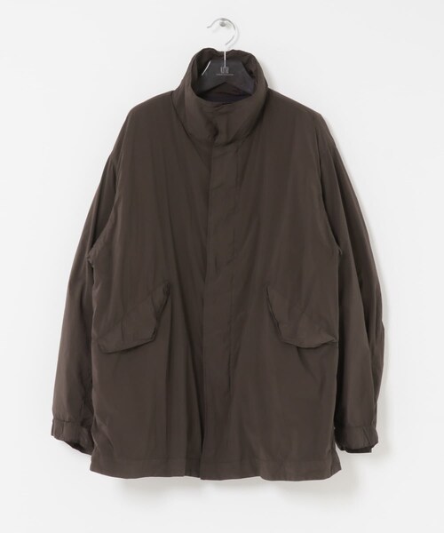URBAN RESEARCH（アーバンリサーチ）の「ATON　AIR WEATHER SHORT MODS（モッズコート・メンズ・BLACK/BROWN・4/6）」の2枚目の写真