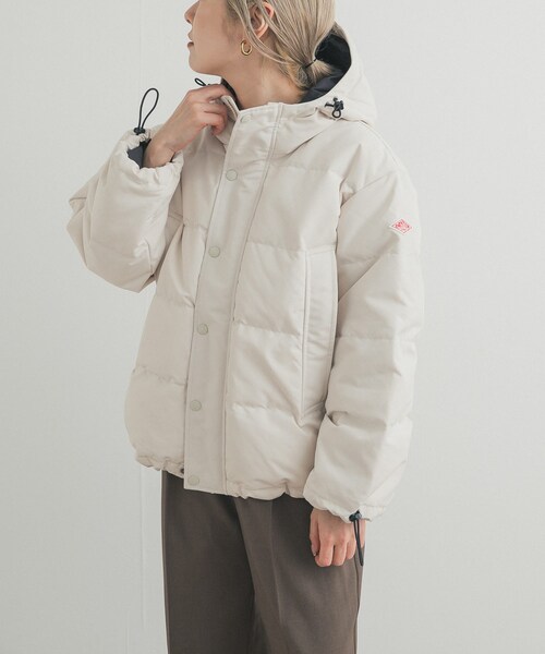 URBAN RESEARCH DOORS（アーバンリサーチドアーズ）の「DANTON　DOWN HOODED JACKET（その他アウター・レディース・BLACK/LT.BEIGE/IVORY/DK.BROWN・XS/S）」の12枚目の写真