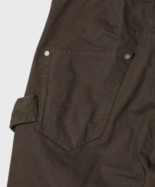 ADAM ET ROPE'(アダムエロペ)の「【NVRFRGT/ネヴァーフォーゲット】CURVED LEG DOUBLE KNEE WORK SHORT PANTS(その他パンツ・メンズ・チャコール/オリーブ・1/2)」の10枚目の写真