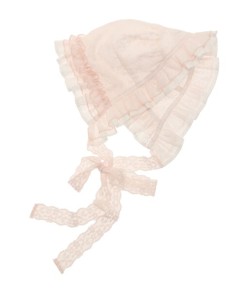 merry jenny（メリージェニー）の「sugar lace bonnet（その他ヘアアクセサリー・レディース・オフホワイト/ピンク・F）」の8枚目の写真