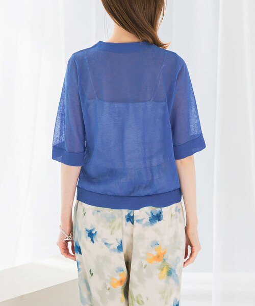 URBAN RESEARCH ROSSO（アーバンリサーチロッソ）の「デザインボタンシアーカーディガン（カーディガン/ボレロ・レディース・WHITE/BLUE・FREE）」の17枚目の写真