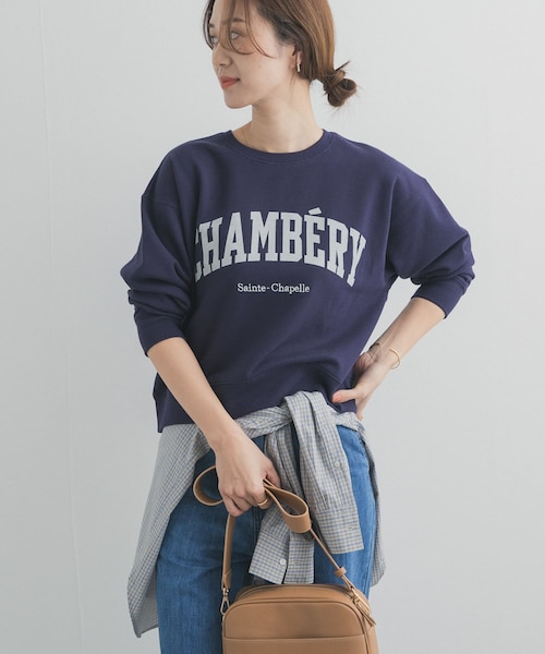URBAN RESEARCH DOORS(アーバンリサーチドアーズ)の「カレッジロゴ刺繍スウェット(スウェット・レディース・MINT/GREIGE/NAVY・Free)」の3枚目の写真
