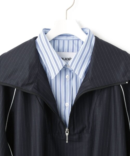ADAM ET ROPE'(アダムエロペ)の「【FACON JACMIN(ファソン ジャックマン)】CALVIN 2in1 polo shirt(その他アウター・レディース・ネイビー・S)」の5枚目の写真