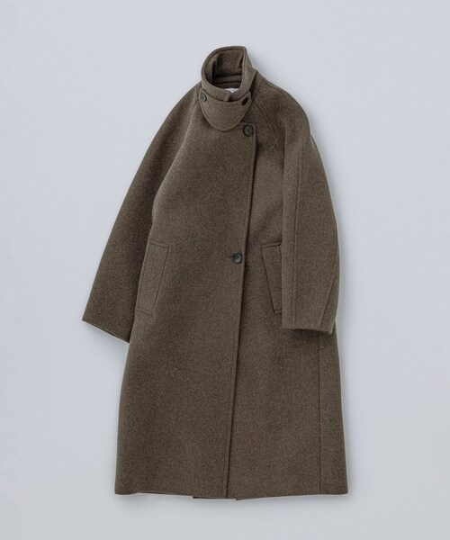 ADAM ET ROPE'(アダムエロペ)の「【定番】ウールボンディングラグランロングコート(ステンカラーコート・レディース・ブラック/ダークブラウン/ブラウン/キャメル/ベージュ・36/38)」の5枚目の写真