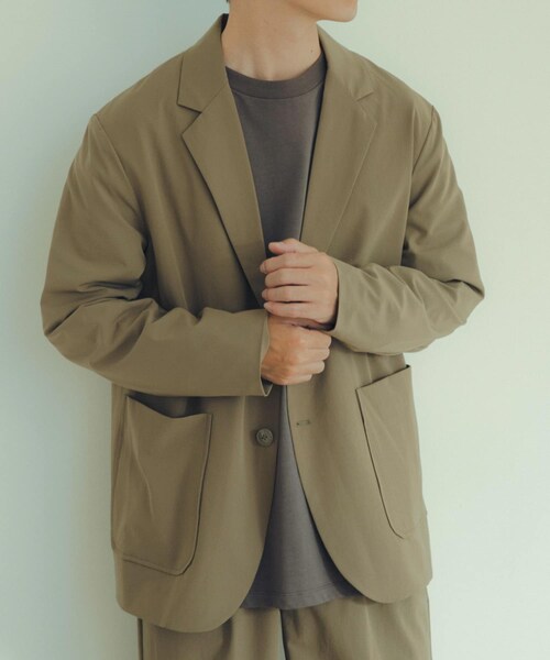 ITEMS URBANRESEARCH（アイテムズ アーバンリサーチ）の「ストレッチナイロン テーラードジャケット（テーラードジャケット・メンズ・KHK/BLK/NVY・M/L）」の17枚目の写真