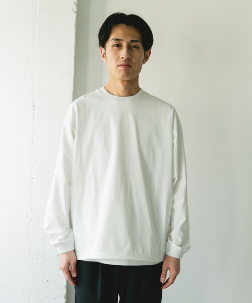 URBAN RESEARCH DOORS（アーバンリサーチドアーズ）の「『吸水速乾/接触冷感/イージーケア』クイックドライ ドロストロングスリーブTシャツ（Tシャツ/カットソー・メンズ・WHITE/GRAY/NVYxGRY/CHARCOAL・M/L）」の14枚目の写真