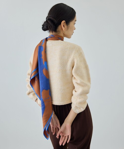 ROPE'（ロペ）の「ツイードニットショート丈カーディガン/イージーケア（カーディガン/ボレロ・レディース・キナリ/ブルー・F）」の10枚目の写真