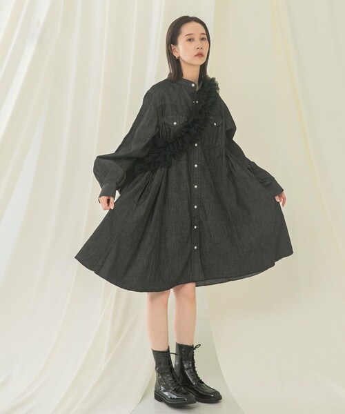 URBAN RESEARCH ROSSO（アーバンリサーチロッソ）の「『別注』Wrangler×ROSSO　WESTERN MINI DRESS（ワンピース・レディース・C00 ブルー/C01 ブラック・M）」の8枚目の写真