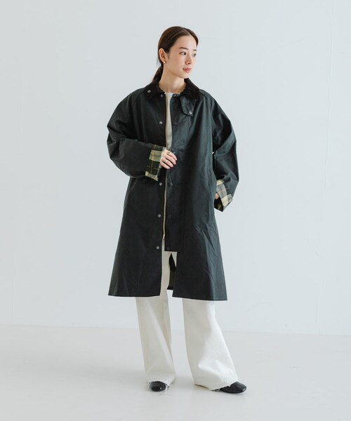 URBAN RESEARCH(アーバンリサーチ)の「Barbour MODIFIED EXMOOR WAX COAT(テーラードジャケット・レディース・SAGE/BLACK・36/38)」の20枚目の写真