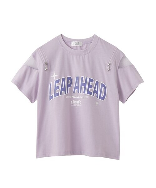 nissen（ニッセン）の「肩ジップデザインTシャツ（女の子）（Tシャツ/カットソー・キッズ・黒/ラベンダー・140/150/160）」の5枚目の写真