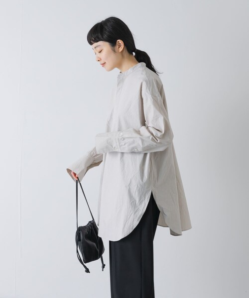 かぐれ（カグレ）の「コットンチュニックシャツ（シャツ/ブラウス・レディース・OFF/L/GRAY・Free）」の14枚目の写真