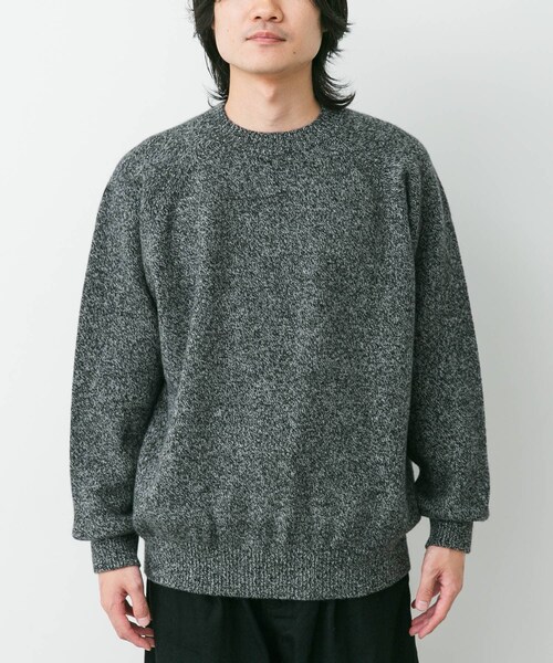 URBAN RESEARCH DOORS（アーバンリサーチドアーズ）の「YOKO SAKAMOTO　RAGLAN CREW NECK KNIT（ニット/セーター・メンズ・BLACK/BLK/GRY/CHARCOAL/BROWN・M/L）」の14枚目の写真