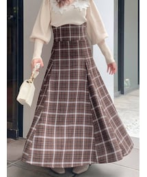 dazzlin | チェックコルセットフレアスカート(スカート)