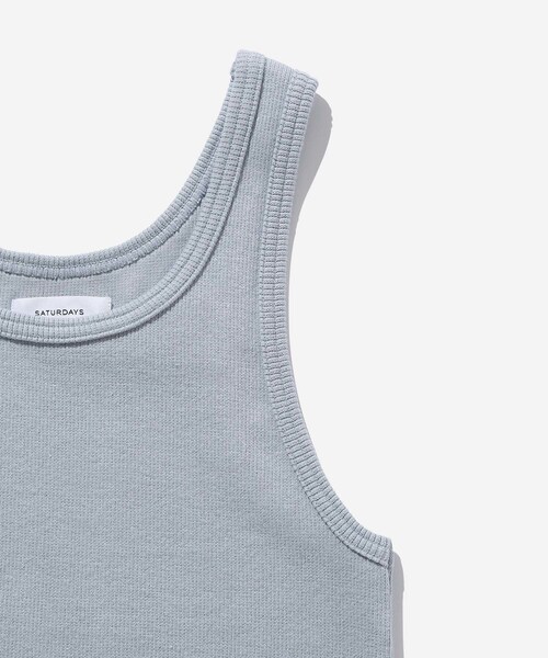 Saturdays NYC(サタデーズ ニューヨークシティ )の「Erica Knit Tank(タンクトップ・レディース・オフホワイト/サックス・L)」の9枚目の写真