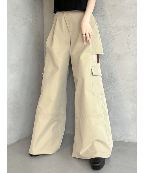 dazzlin（ダズリン）の「サイドオープンカーゴワイドパンツ（その他パンツ・レディース・グレー/チャコールグレー/ピンク/ベージュ・XS/S/M）」の20枚目の写真