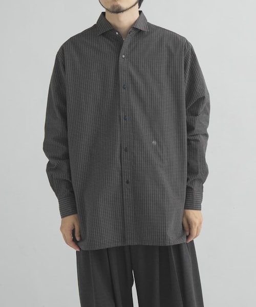 EKAL（エカル）の「nanamica　Micro Plaid Wind Shirts（シャツ/ブラウス・メンズ・Gray(H)/Navy(N)・M/L）」の12枚目の写真