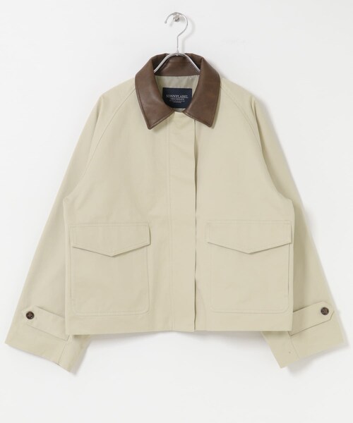 URBAN RESEARCH Sonny Label（アーバンリサーチサニーレーベル）の「異素材衿ショートジャケット（テーラードジャケット・レディース・ベージュ/エクリュ・Free）」の12枚目の写真