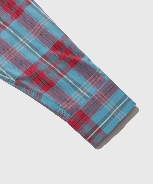 ADAM ET ROPE'(アダムエロペ)の「【AURALEE/オーラリー】HIGH TWIST COTTON SILK CHECK SHIRT(シャツ/ブラウス・メンズ・ブルー系/ピンク・3/4/5)」の10枚目の写真