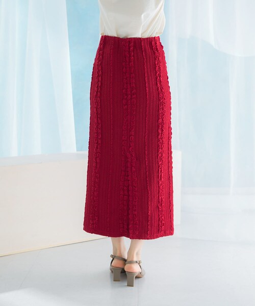 URBAN RESEARCH ROSSO（アーバンリサーチロッソ）の「ジャガードイージーストレートスカート（スカート・レディース・BLACK/RED・FREE）」の15枚目の写真