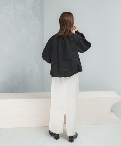 URBAN RESEARCH ROSSO（アーバンリサーチロッソ）の「MARILYN MOON　pleats twill blouson（ブルゾン・レディース・BLACK/BEIGE・Free）」の7枚目の写真
