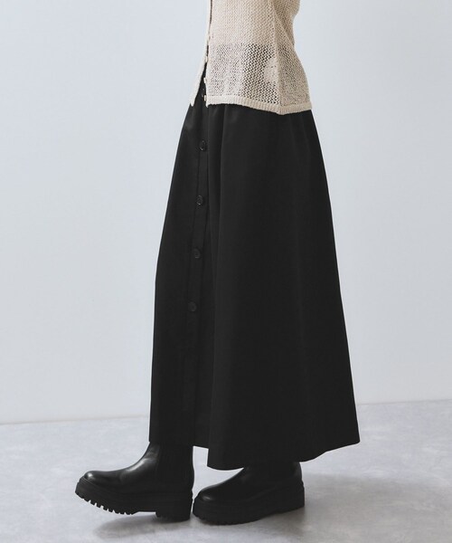 VIS（ビス）の「【WEB限定】フロントボタンフレアスカート（スカート・レディース・ブラック/ベージュ/オレンジ・F）」の17枚目の写真