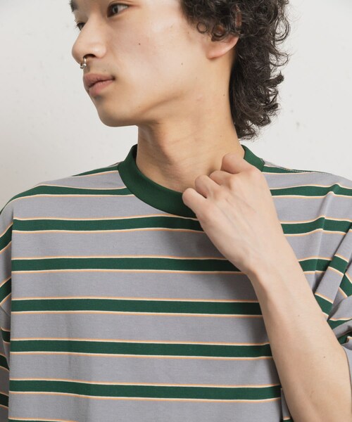 THE GOODLAND MARKET（ザグッドランドマーケット）の「KEIMEN　Strata T-shirts（Tシャツ/カットソー・メンズ・Gray/Blue/Pink・M/L/XL）」の5枚目の写真