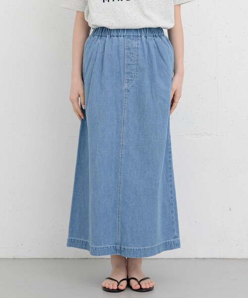 URBAN RESEARCH DOORS（アーバンリサーチドアーズ）の「FORK&SPOON　綿麻デニムスカート（デニムスカート・レディース・USED/ONEWASH・1/2）」の19枚目の写真