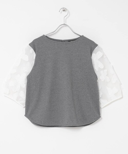 URBAN RESEARCH ROSSO（アーバンリサーチロッソ）の「『WEB限定』フラワードッキングカットソー（Tシャツ/カットソー・レディース・WHITE/BLACK/GRAY/YELLOW・Free）」の12枚目の写真