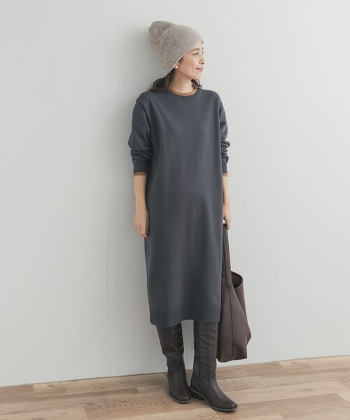 URBAN RESEARCH DOORS（アーバンリサーチドアーズ）の「バイカラーKNITワンピース（ワンピース・レディース・CHARCOAL/BLACK・Free）」の20枚目の写真