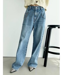 EMODA | ルーズワイドハイウエストジーンズ(デニムパンツ)