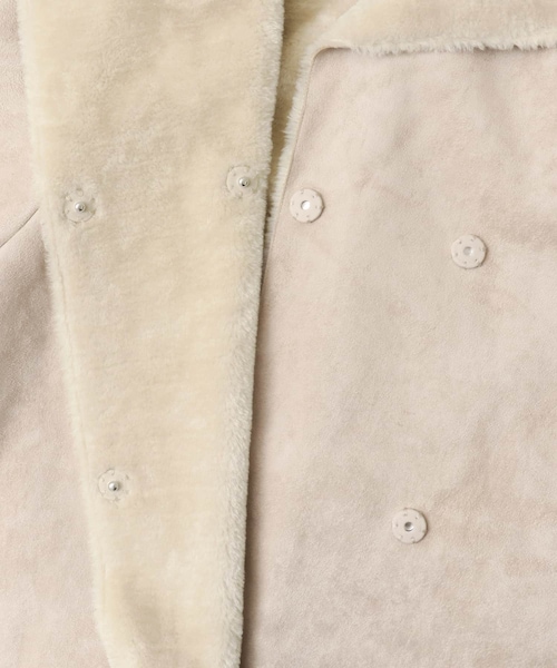 SENSE OF PLACE by URBAN RESEARCH（センスオブプレイスバイアーバンリサーチ）の「フーデッドムートンコート（ムートンコート・レディース・NAVY/GREIGE・FREE）」の12枚目の写真