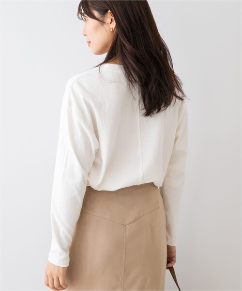 URBAN RESEARCH ROSSO（アーバンリサーチロッソ）の「F by ROSSO　ソフトウォームオーバーロンTEE（Tシャツ/カットソー・レディース・OFF WHITE/BLACK/G/MOCHA・Free）」の8枚目の写真