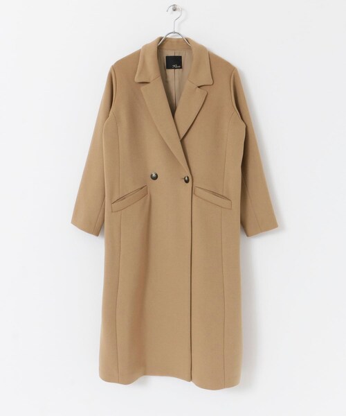URBAN RESEARCH ROSSO（アーバンリサーチロッソ）の「セミダブルロングチェスターコート（チェスターコート・レディース・CAMEL/L/GRAY/BLUE・36/38）」の22枚目の写真