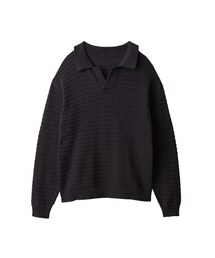 nissen | オーバーサイズスキッパーニットポロシャツ(ポロシャツ)