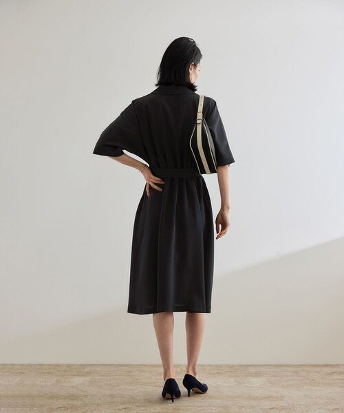ROPE'（ロペ）の「【洗える】サファリシャツワンピース（ワンピース・レディース・ベージュ/ネイビー・36/38）」の12枚目の写真