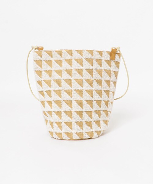 URBAN RESEARCH ROSSO（アーバンリサーチロッソ）の「beej　インドメイドループ柄バッグ（かごバッグ・レディース・WHITE・-）」の4枚目の写真