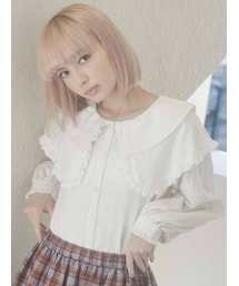 merry jenny | キルトとフリルカラーブラウス(シャツ/ブラウス)