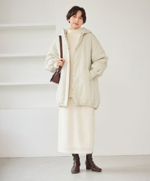 ROPE' PICNIC（ロペピクニック）の「中綿モンスターコート（ダウンジャケット/コート・レディース・ブラック/キナリ・F）」の18枚目の写真