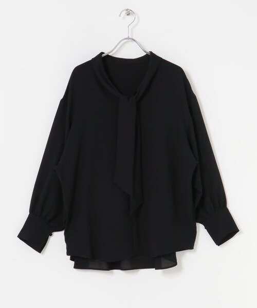 URBAN RESEARCH ROSSO（アーバンリサーチロッソ）の「ヴィンテージジョーゼットボータイブラウス（シャツ/ブラウス・レディース・OFF/BLACK・FREE）」の6枚目の写真